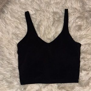 Black align tank top (crop)